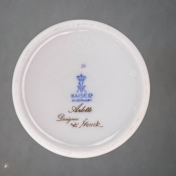 KAISER - Vintage 1960's Gold, Browns Floral Arlette Vase - West German, MCM - Picture 5 of 9